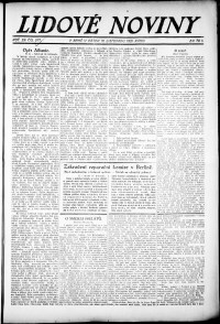 Lidov noviny z 18.11.1921, edice 1, strana 1