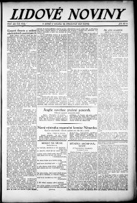 Lidov noviny z 18.12.1921, edice 1, strana 1