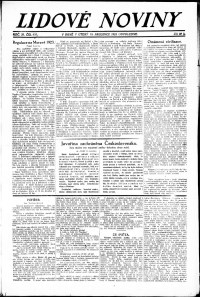 Lidov noviny z 18.12.1923, edice 2, strana 1