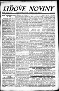 Lidov noviny z 19.1.1920, edice 1, strana 1