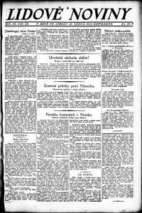 Lidov noviny z 19.1.1921, edice 2, strana 1