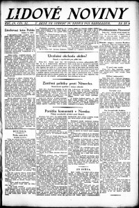 Lidov noviny z 19.1.1921, edice 3, strana 1