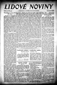 Lidov noviny z 19.1.1924, edice 2, strana 1