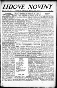 Lidov noviny z 19.2.1921, edice 1, strana 1