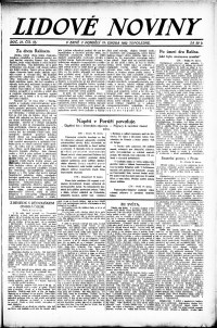 Lidov noviny z 19.2.1923, edice 2, strana 1