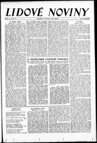 Lidov noviny z 19.2.1933, edice 1, strana 1