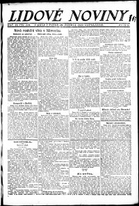 Lidov noviny z 19.3.1920, edice 2, strana 1