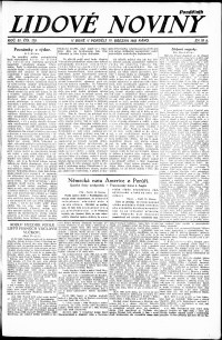 Lidov noviny z 19.3.1923, edice 1, strana 1