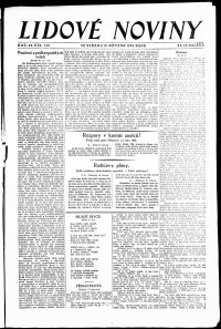 Lidov noviny z 19.3.1924, edice 1, strana 1