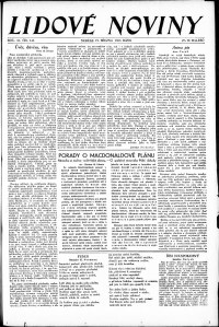 Lidov noviny z 19.3.1933, edice 1, strana 1