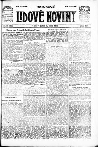 Lidov noviny z 19.4.1918, edice 1, strana 1