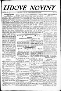 Lidov noviny z 19.4.1923, edice 2, strana 1