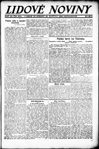 Lidov noviny z 19.5.1920, edice 2, strana 1
