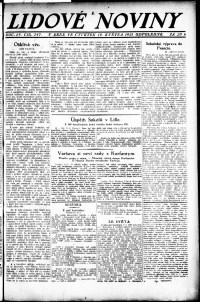 Lidov noviny z 19.5.1921, edice 2, strana 1