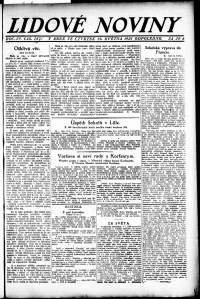 Lidov noviny z 19.5.1921, edice 3, strana 1