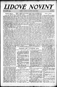 Lidov noviny z 19.5.1922, edice 1, strana 1