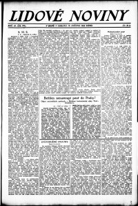Lidov noviny z 19.5.1923, edice 1, strana 1