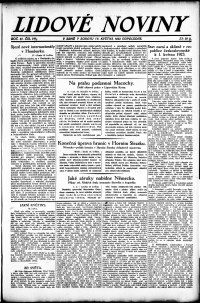 Lidov noviny z 19.5.1923, edice 2, strana 1