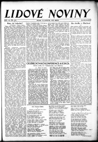 Lidov noviny z 19.5.1933, edice 1, strana 1