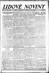 Lidov noviny z 19.6.1920, edice 1, strana 1