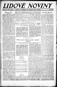 Lidov noviny z 19.6.1921, edice 1, strana 1
