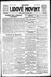 Lidov noviny z 19.7.1919, edice 2, strana 1