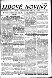 Lidov noviny z 19.7.1920, edice 1, strana 1
