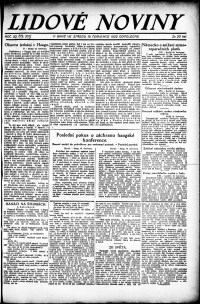 Lidov noviny z 19.7.1922, edice 2, strana 1