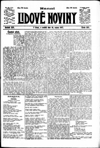 Lidov noviny z 19.8.1917, edice 1, strana 1