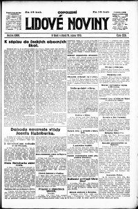 Lidov noviny z 19.8.1919, edice 2, strana 1