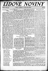 Lidov noviny z 19.8.1922, edice 1, strana 1