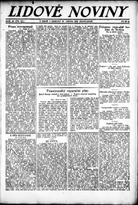 Lidov noviny z 19.8.1922, edice 2, strana 1