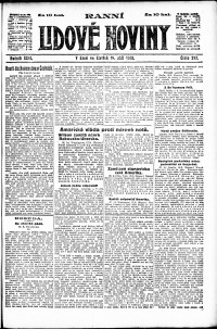 Lidov noviny z 19.9.1918, edice 1, strana 1