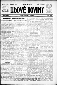 Lidov noviny z 19.9.1919, edice 1, strana 1