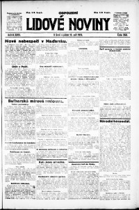 Lidov noviny z 19.9.1919, edice 2, strana 1