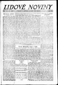 Lidov noviny z 19.9.1920, edice 1, strana 1