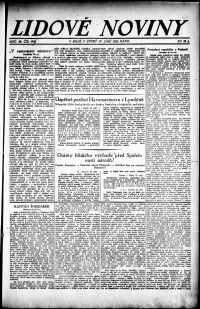 Lidov noviny z 19.9.1922, edice 1, strana 1