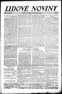 Lidov noviny z 19.9.1923, edice 1, strana 1