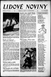 Lidov noviny z 19.9.1931, edice 2, strana 1