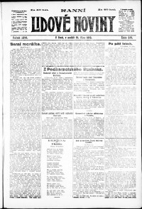Lidov noviny z 19.10.1919, edice 1, strana 1