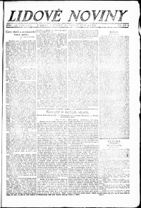 Lidov noviny z 19.10.1920, edice 1, strana 1