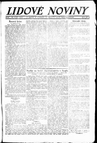 Lidov noviny z 19.10.1920, edice 3, strana 1