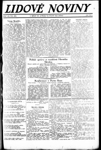 Lidov noviny z 19.10.1921, edice 1, strana 1