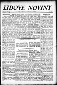 Lidov noviny z 19.10.1922, edice 1, strana 1