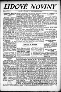 Lidov noviny z 19.10.1922, edice 2, strana 1
