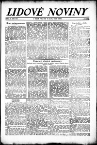 Lidov noviny z 19.10.1923, edice 1, strana 1