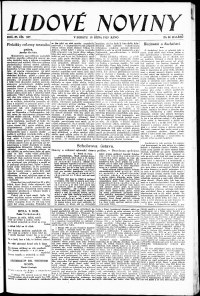 Lidov noviny z 19.10.1929, edice 1, strana 1