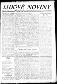Lidov noviny z 19.11.1920, edice 1, strana 1