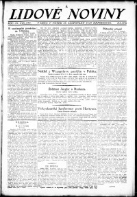 Lidov noviny z 19.11.1920, edice 2, strana 1