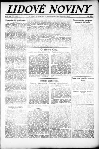 Lidov noviny z 19.11.1921, edice 2, strana 1